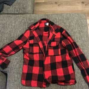 H&M red and black flannel size large unisex